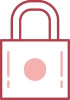Padlock Solid Two Color Icon vector