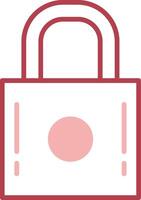 Padlock Solid Two Color Icon vector