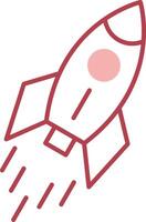 Rocket Solid Two Color Icon vector