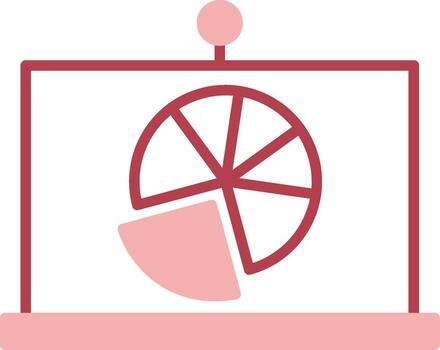 Pie Chart Solid Two Color Icon vector