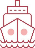 Ship Solid Two Color Icon vector