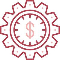 Time Is Money Solid Two Color Icon vector