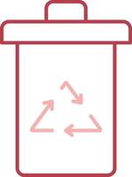 Garbage Solid Two Color Icon vector