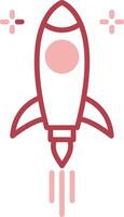 Rocket Solid Two Color Icon vector