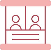 Ticket Box Solid Two Color Icon vector