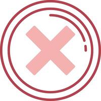 Cancel Solid Two Color Icon vector