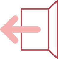 Logout Solid Two Color Icon vector