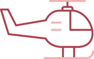 Helicopter Solid Two Color Icon vector