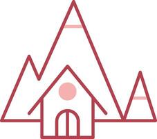 Mountain House Solid Two Color Icon vector