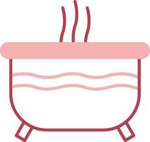 Hot Tub Solid Two Color Icon vector