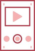 Music Player Solid Two Color Icon vector