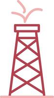 Oil Tower Solid Two Color Icon vector