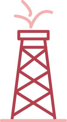 Oil Tower Solid Two Color Icon