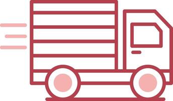 Cargo Truck Solid Two Color Icon vector