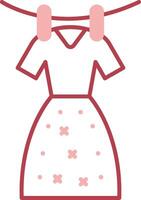 Pattern cloth Solid Two Color Icon vector