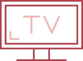 Tv Solid Two Color Icon vector