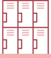 Locker Solid Two Color Icon vector