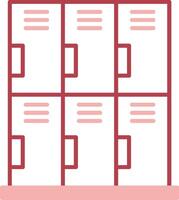 Locker Solid Two Color Icon vector