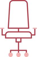 Chair Solid Two Color Icon vector