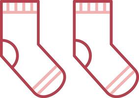 Sock Solid Two Color Icon vector