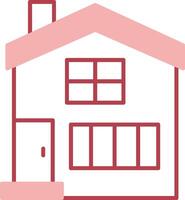 Roof Solid Two Color Icon vector