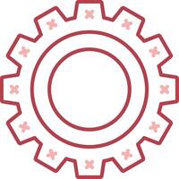 Cogwheel Solid Two Color Icon vector