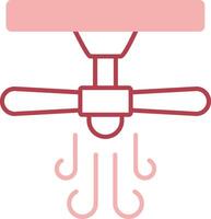Ceiling Fan Solid Two Color Icon vector