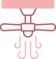 Ceiling Fan Solid Two Color Icon vector