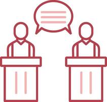 Debate Solid Two Color Icon vector