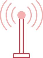 antena sólido dos color icono vector