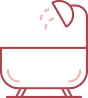Shower Solid Two Color Icon vector