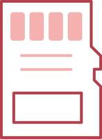 Sd Card Solid Two Color Icon vector