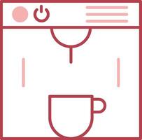 Coffe Maker Solid Two Color Icon vector