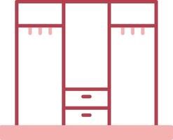 Closet Solid Two Color Icon vector