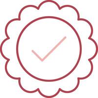 Approved Solid Two Color Icon vector