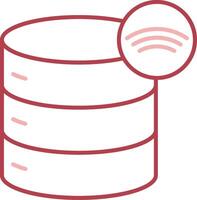 Wireless Database Solid Two Color Icon vector