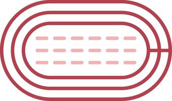Running Track Solid Two Color Icon vector