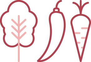 Vegetables Solid Two Color Icon vector