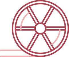 Wheel Solid Two Color Icon vector