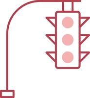 Traffic Lights Solid Two Color Icon vector