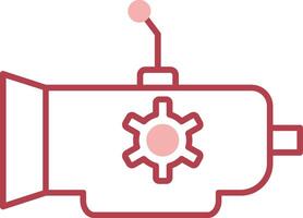 Gearbox Solid Two Color Icon vector