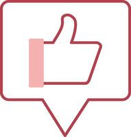 Satisfaction Solid Two Color Icon vector