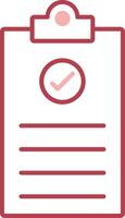 Checklist Solid Two Color Icon vector