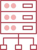 Structured Data Solid Two Color Icon vector