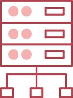 Structured Data Solid Two Color Icon vector