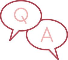 Question And Answer Solid Two Color Icon vector