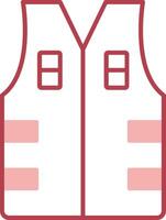 Bullet Proof Vest Solid Two Color Icon vector