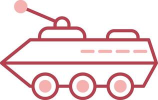 Armored Vehicle Solid Two Color Icon vector