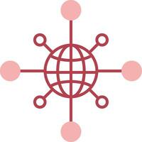 Networking Solid Two Color Icon vector