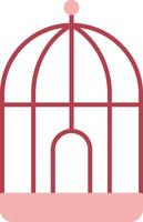 Circus Cage Solid Two Color Icon vector